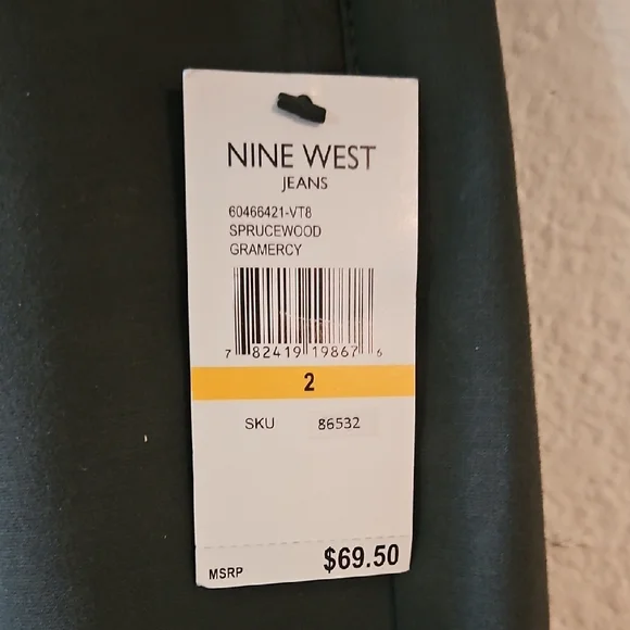 Nine West Forest Grammercy Sprucewood Skinny Pant - 2 - Picture 2 of 5